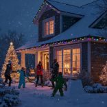 Fényfüzér - 50 m - színes - 1000 LED - 220-240V - 9W - zöld kábel