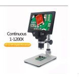 Digitális mikroszkóp álllvánnyal, 1-1200X, 12MP, 7inch kijelző, G1200 BG-1553823