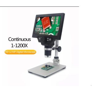 Digitális mikroszkóp álllvánnyal, 1-1200X, 12MP, 7inch kijelző, G1200 BG-1553823