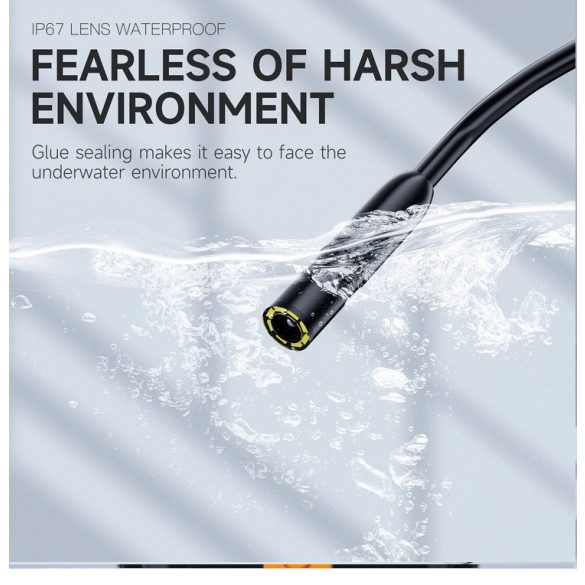 Endoszkóp kamera 1080p kijelzővel, 2m, 5m, 10m, 15m, 20m BG-2022174