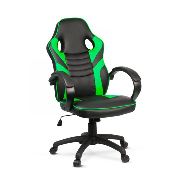 Gamer szék karfával - zöld - 71 x 53 cm / 53 x 52 cm BMD1109GR
