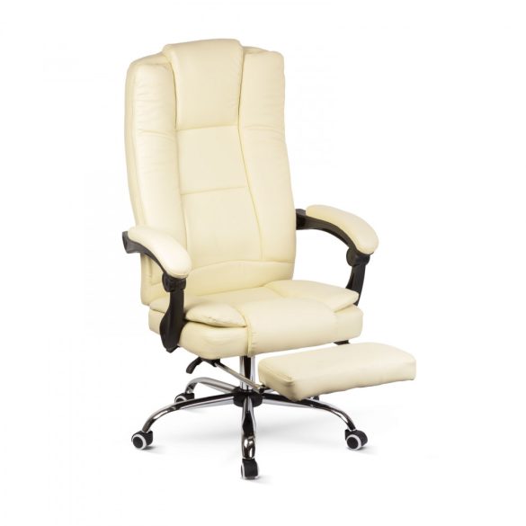 Irodai szék lábtartóval, karfával - vajszínű - 76 x 50 cm / 50 x 51 cm BMD1111