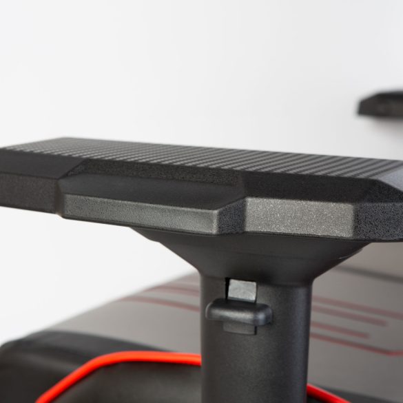 Gamer szék párnával - szürke/fekete/piros- 84 x 52 / 48 x 50 cm