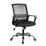 Irodai forgószék - fix karfával - fekete - 70 x 51 / 52 x 50 cm