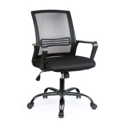   Irodai forgószék - fix karfával - fekete - 70 x 51 / 52 x 50 cm