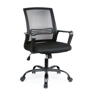 Irodai forgószék - fix karfával - fekete - 70 x 51 / 52 x 50 cm