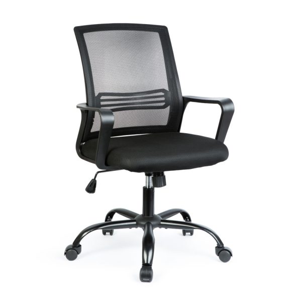 Irodai forgószék - fix karfával - fekete - 70 x 51 / 52 x 50 cm