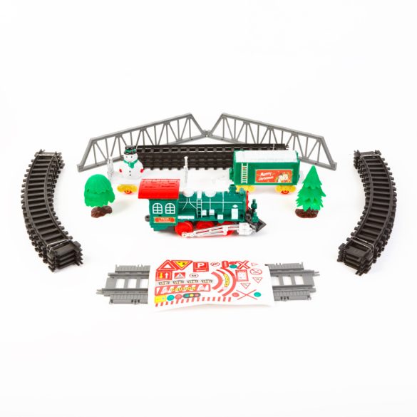 Karácsonyi kisvasút - zenél, világít - elemes