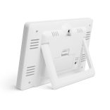 Digitális hőmérő és ébresztőóra - kültéri / beltéri - USB-s, elemes - fehér