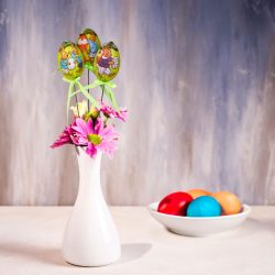   Húsvéti dekoráció - tojás szett - leszúrható - 21 cm - 6 db / csomag