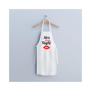 Konyhai kötény - "Mrs. Always Right" felirattal - 80 x 70 cm - 200 gsm