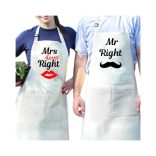 Konyhai kötény - "Mrs. Always Right" felirattal - 80 x 70 cm - 200 gsm