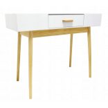 Asztal 1 fiókkal "Scandinavia" 90 x 40 x 79 cm - fehér