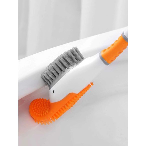 Kacsa alakú WC kefe tartóval - narancssárga / fehér