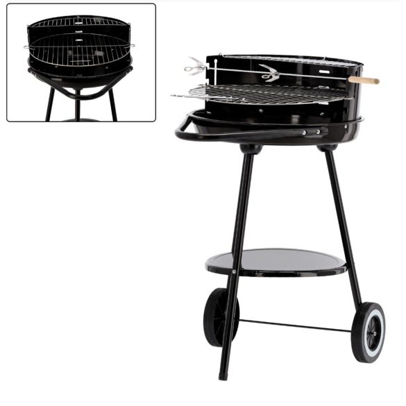 Grillsütő kerekekkel - 58 x 44 x 72 cm