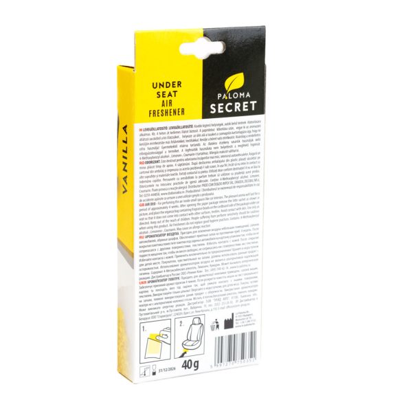 Illatosító - Paloma Secret - Under seat -  Vanilla - 40 g