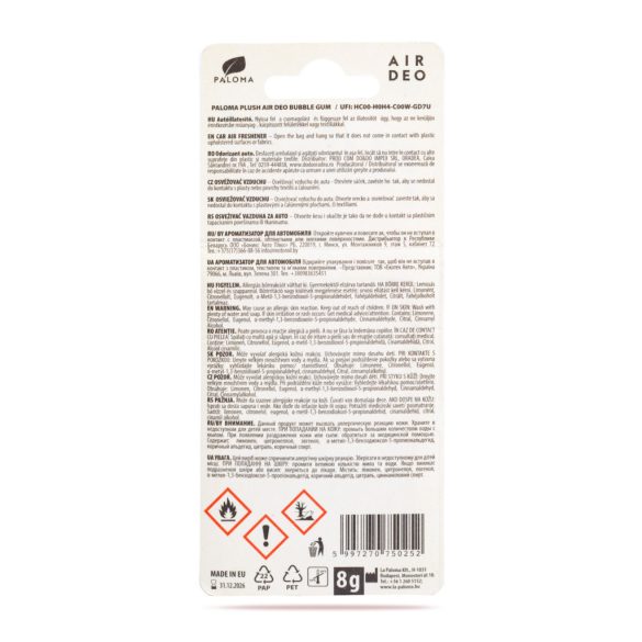 Illatosító - Paloma EMO Plush BUBBLE GUM