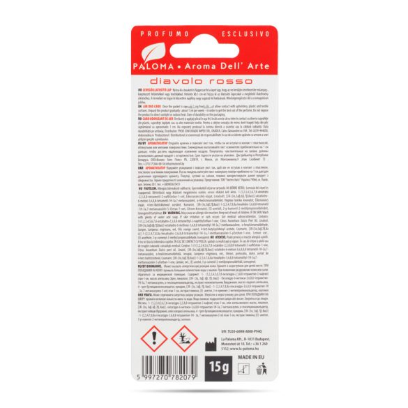 Illatosító Paloma Aroma Del 'Arte Diavolo Rosso