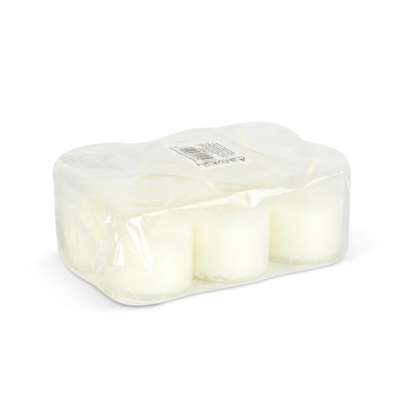 6 db-os mécses betét - fehér - Ø4,1 cm