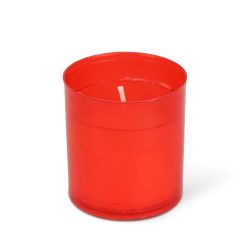 4 db-os mécses betét, szín: piros - Ø5 cm