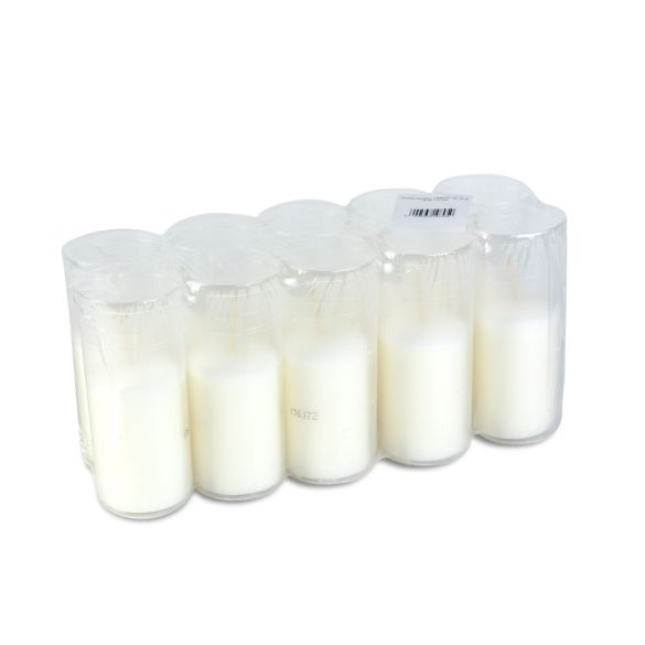 10 db-os mécses betét - Ø4,8 cm - szín: fehér