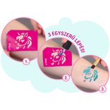 Lovak és unikornisok csillámtetoválás szett
