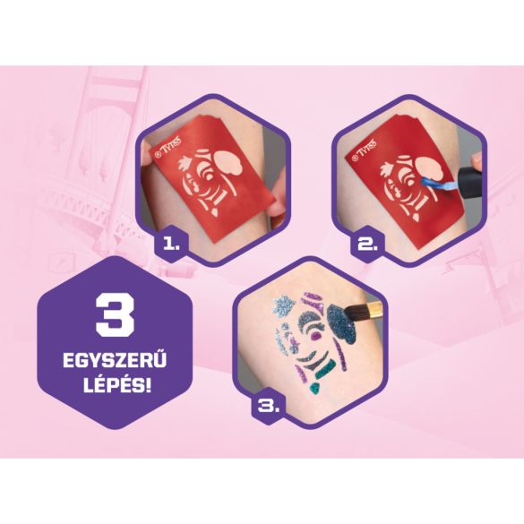 Paw Patrol lányos csillámtetoválás szett