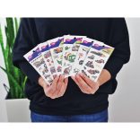 Járművek tetoválás matrica szett - 53 db / csomag