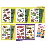 Járművek tetoválás matrica szett - 53 db / csomag