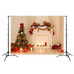   Polyester fotó háttér. Karácsonyi stúdió háttér 210cm x 250cm plr-362