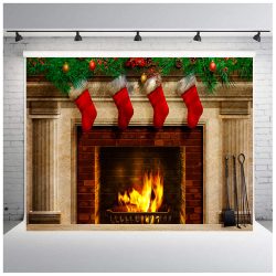   Polyester fotó háttér. Karácsonyi stúdió háttér 210cm x 250cm plsd-228