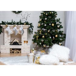   Polyester fotó háttér. Karácsonyi stúdió háttér 210cm x 250cm plsd-266