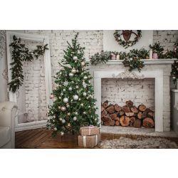   Polyester fotó háttér. Karácsonyi stúdió háttér 210cm x 250cm plsd-267