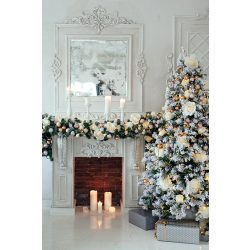   Polyester fotó háttér. Karácsonyi stúdió háttér 210cm x 250cm plsd-273