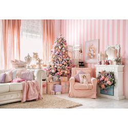   Polyester fotó háttér. Karácsonyi stúdió háttér 210cm x 250cm plsd-324