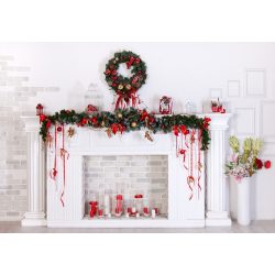   Polyester fotó háttér. Karácsonyi stúdió háttér 210cm x 250cm plsd-338