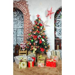   Polyester fotó háttér. Karácsonyi stúdió háttér 210cm x 250cm plsd-347