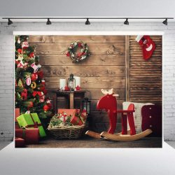   Polyester fotó háttér. Karácsonyi stúdió háttér 210cm x 250cm plsd-355