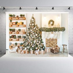   Polyester fotó háttér. Karácsonyi stúdió háttér 210cm x 250cm plsd-357