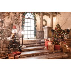   Polyester fotó háttér. Karácsonyi stúdió háttér 210cm x 250cm plsd-373