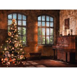   Polyester fotó háttér. Karácsonyi stúdió háttér 210cm x 250cm plsd-378