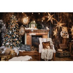   Polyester fotó háttér. Karácsonyi stúdió háttér 210cm x 250cm plsd-398