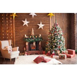   Polyester fotó háttér. Karácsonyi stúdió háttér 210cm x 250cm plsd-411