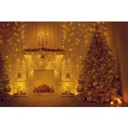   Polyester fotó háttér. Karácsonyi stúdió háttér 210cm x 250cm plsd-417