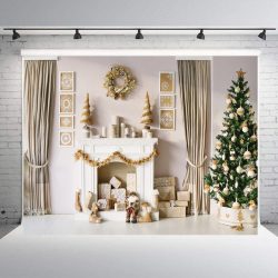   Polyester fotó háttér. Karácsonyi stúdió háttér 210cm x 250cm plsd-427