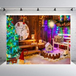   Polyester fotó háttér. Karácsonyi stúdió háttér 210cm x 250cm plsd-428