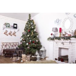   Polyester fotó háttér. Karácsonyi stúdió háttér 210cm x 250cm plsd-434