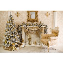   Polyester fotó háttér. Karácsonyi stúdió háttér 210cm x 250cm plsd-500