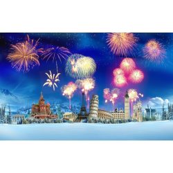   Polyester fotó háttér. Karácsonyi stúdió háttér 210cm x 250cm plsd-501