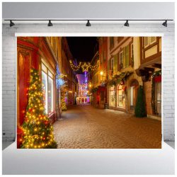   Polyester fotó háttér. Karácsonyi stúdió háttér 210cm x 250cm plsd-566